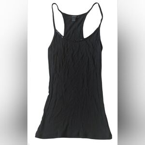 Express Black Tank Top with Sequin Detail